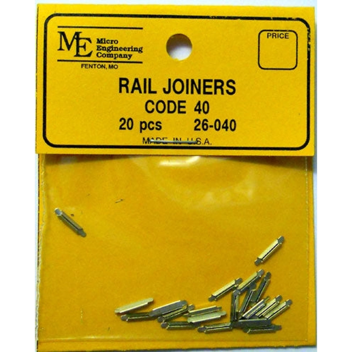 Micro Engineering 26-040 HO Code 40 Rail Joiners 20 pcs-1