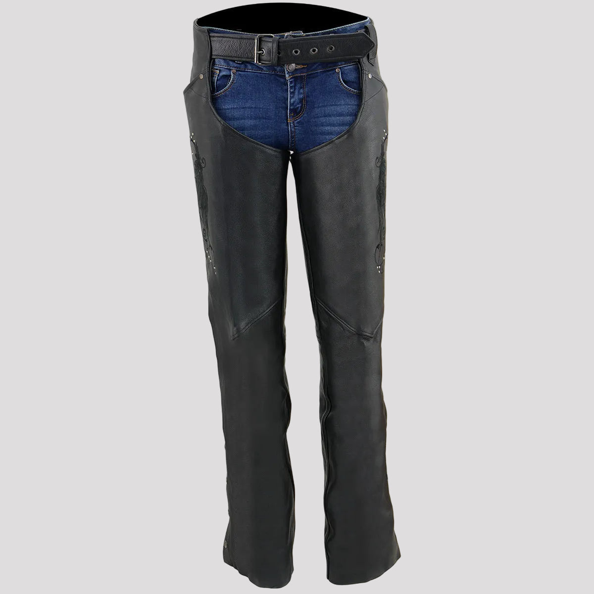 BOL/Open Road Women's Suede Wing Design Leather Chaps-5