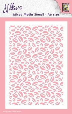 Nellie's Choice Mixed Media Stencil A6 Size Coffee-Beans-1