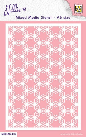 Nellie's Choice Mixed Media Stencil A6 Size - Star-1-1
