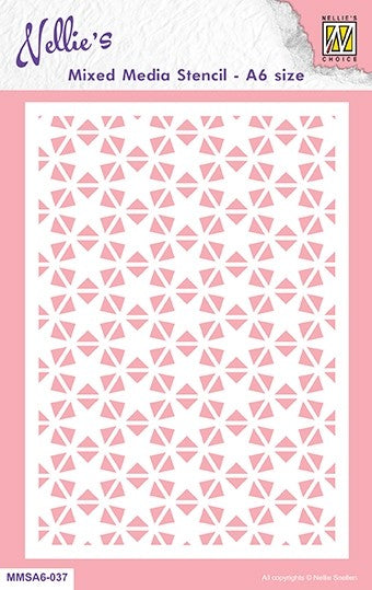 Nellie's Choice Mixed Media Stencil A6 Size - Star-2-1