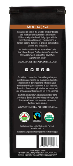 Mocha Java - Ground, Medium Roast, Certified Organic OCIA/ Fairtrade Coffee 1lb/454g-3