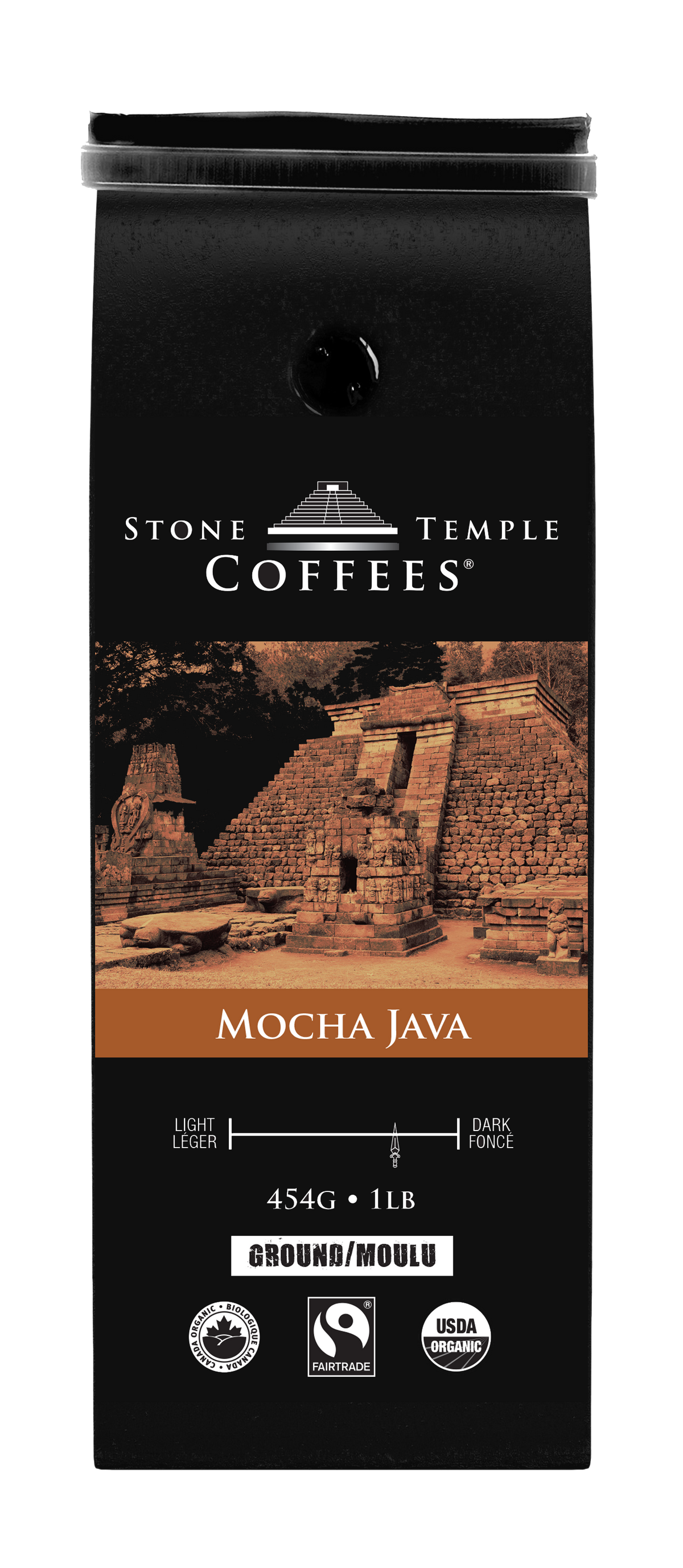 Mocha Java - Ground, Medium Roast, Certified Organic OCIA/ Fairtrade Coffee 1lb/454g-2
