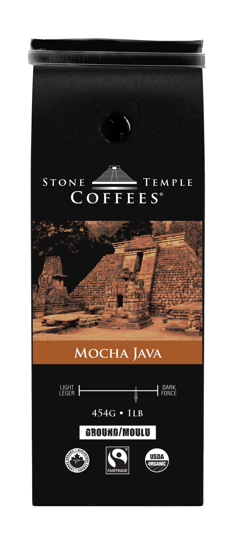 Mocha Java - Ground, Medium Roast, Certified Organic OCIA/ Fairtrade Coffee 1lb/454g-2