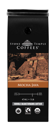 Mocha Java - Whole Bean, Medium Roast, Certified Organic OCIA / Fairtrade Coffee 1lb/454g-2
