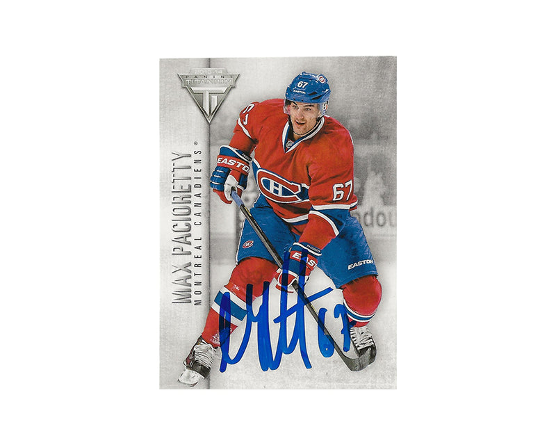 Max Pacioretty Autographed 2013-14 Panini Titanium #66 Hockey Card-1