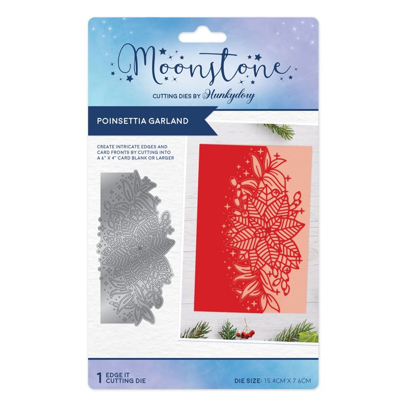 Moonstone Dies - Poinsettia Garland Edge It-1