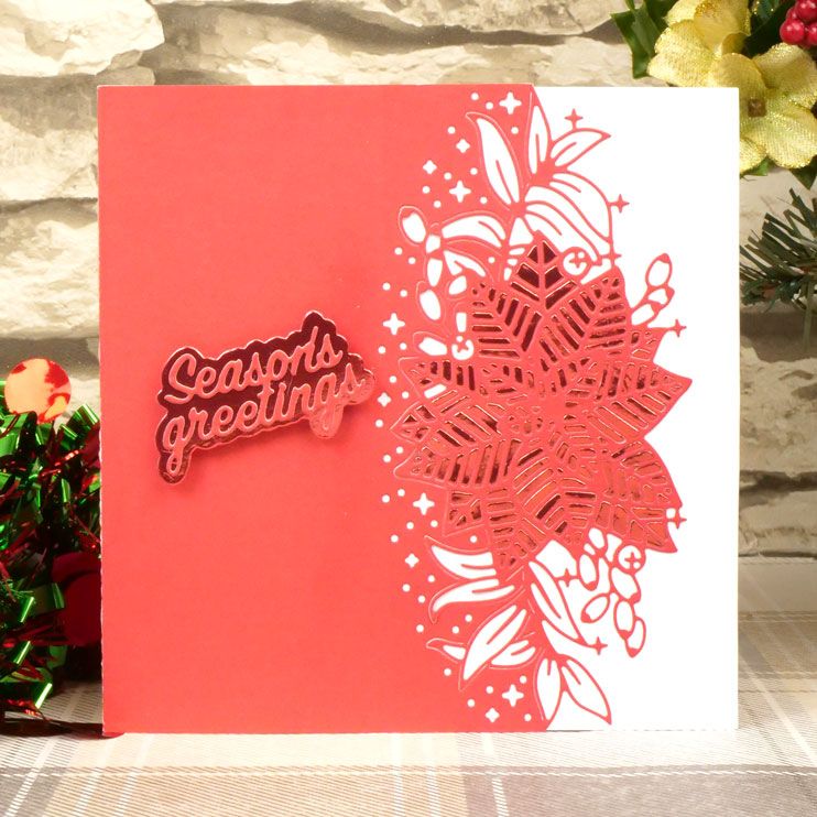 Moonstone Dies - Poinsettia Garland Edge It-2