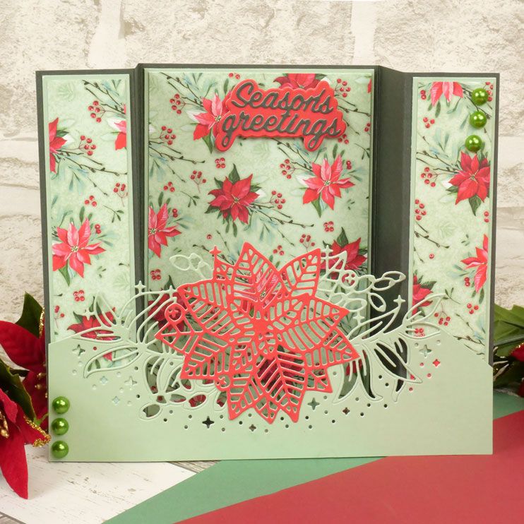 Moonstone Dies - Poinsettia Garland Edge It-4