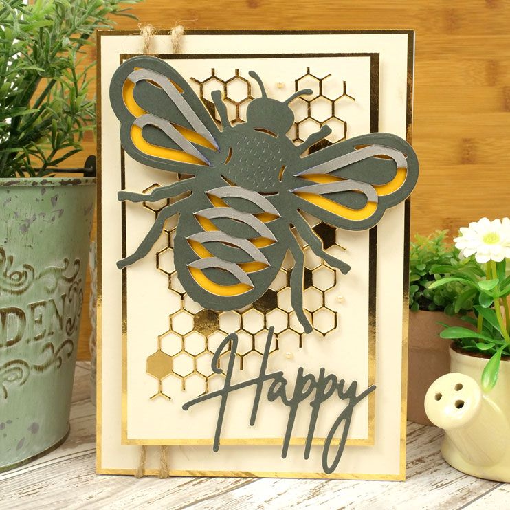 Moonstone Dies - Garden Nature Interlace Bumblebee-3