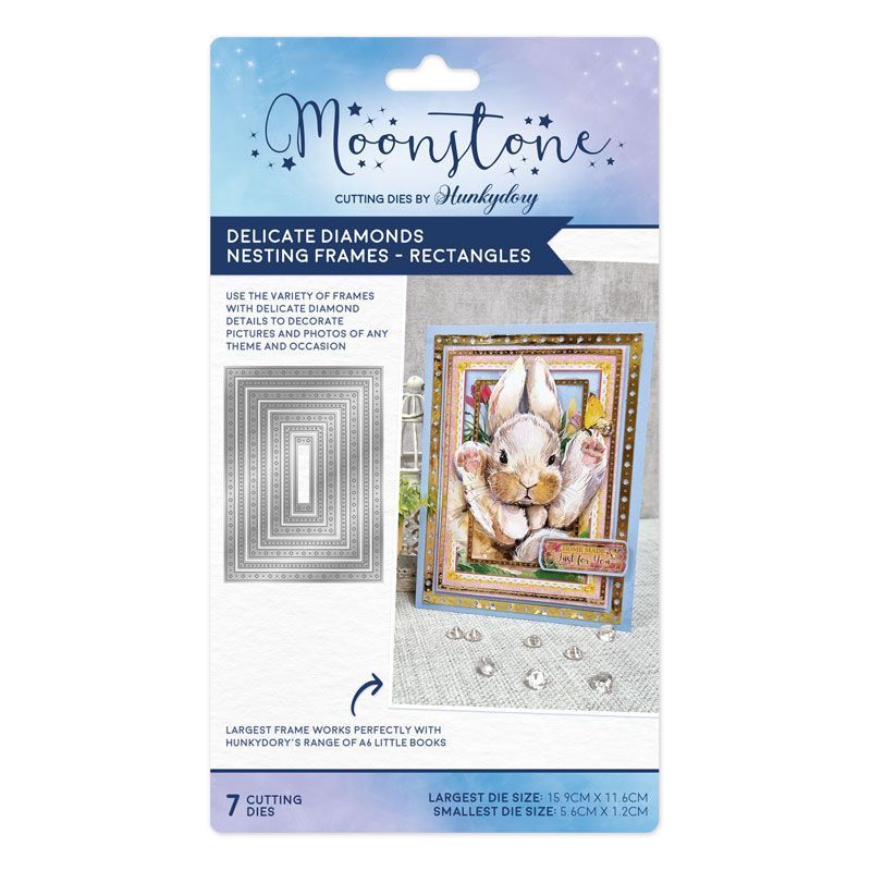 Moonstone Dies - Delicate Diamonds Nesting Frames - Rectangles-1