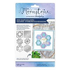 Moonstone Dies - Mini Shape Builders - Squares, Starbursts & Hexagons-1