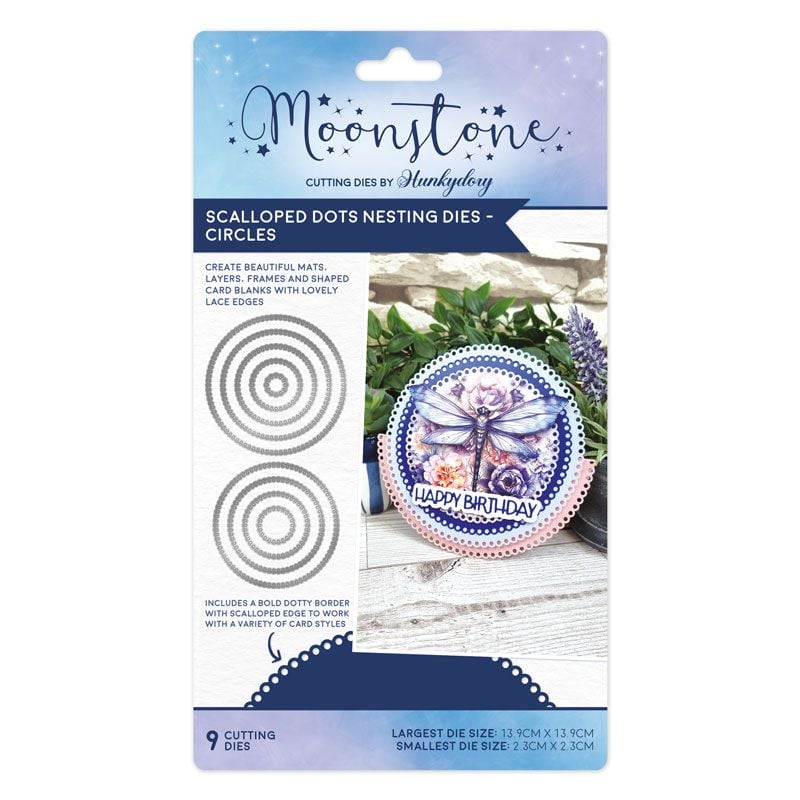 Moonstone Dies - Scalloped Dots Nesting Dies - Circles-1