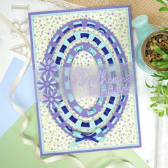 Moonstone Dies - Ribbon Threading Nesting Frames - Ovals-4