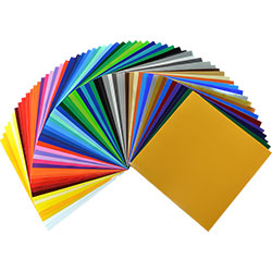 Oracal 651 Permanent Adhesive Vinyl Starter package - 62 colors     12" x 12" sheets-1