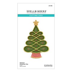 Stitched Christmas Tree Etched Dies from the Christmas Collection-1