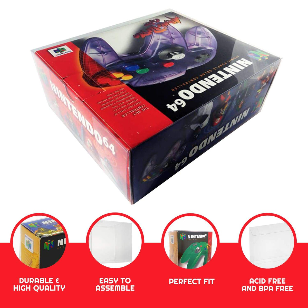 Nintendo 64 Controller Box EVORETRO Protector 0.40MM Pack of 1