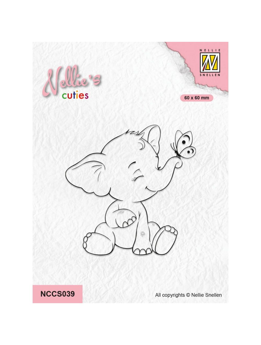 Nellie's Cuties Clear Stamp Elephant-1