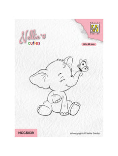 Nellie's Cuties Clear Stamp Elephant-1