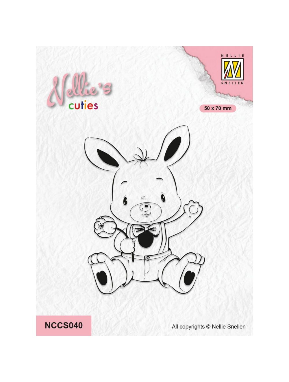 Nellie Snellen • Nellie's Cuties Tampon Transparent Lapin-1