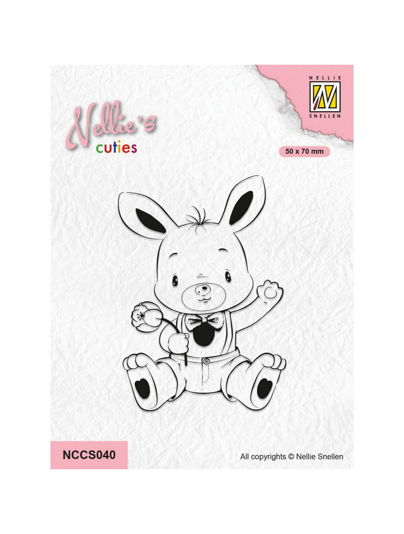 Nellie Snellen • Nellie's Cuties Tampon Transparent Lapin-1