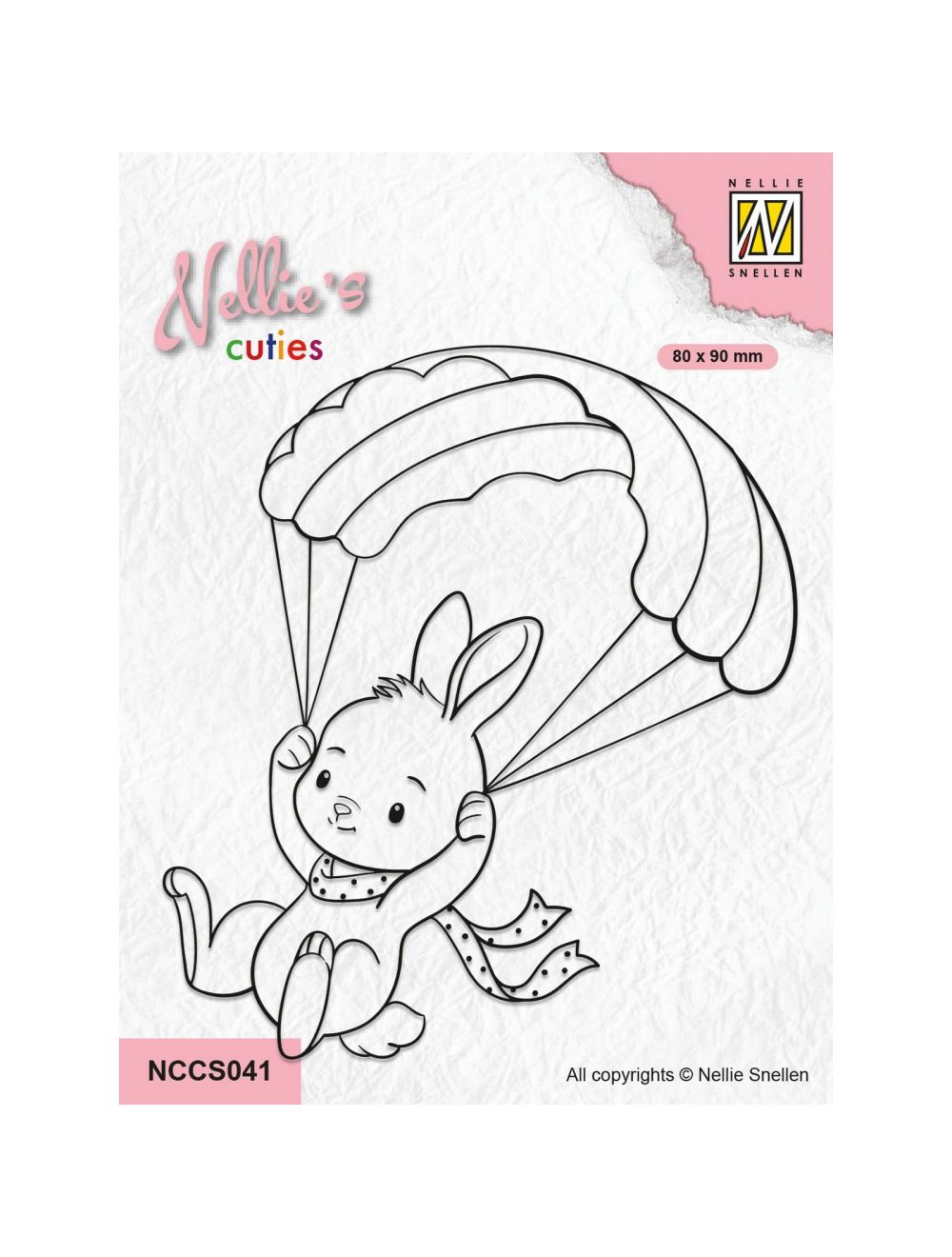 Nellie's Cuties Tampon transparent Lapin parachutiste-1