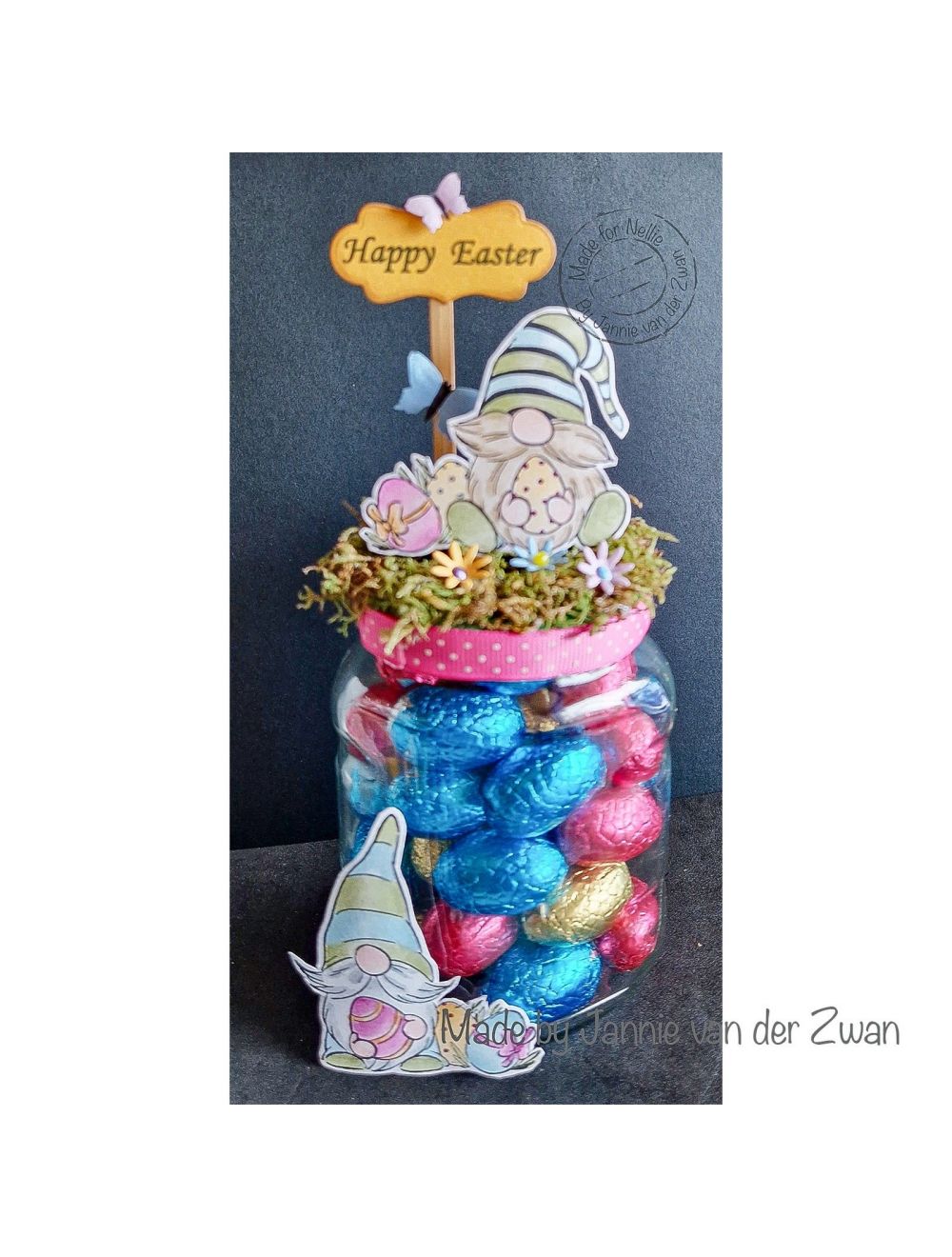 Nellie's Cuties Clear Stamp Easter Gnome 50x70mm-3