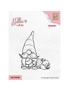 Nellie's Cuties Clear Stamp Easter Gnome 60x55mm-1