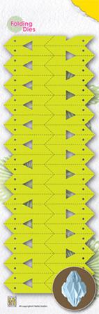 Nellie's Rosette Folding Die - Dimensional Oval Ball-1