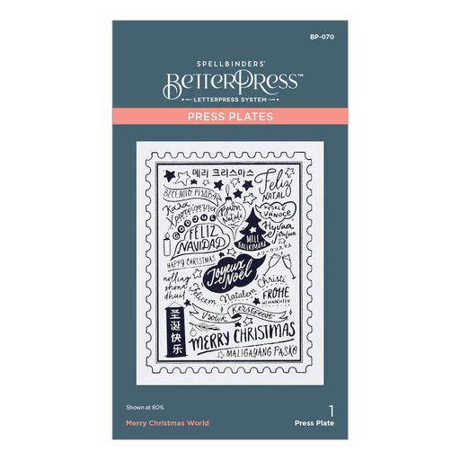 Placa de prensa Merry Christmas World de la colección navideña BetterPress-1