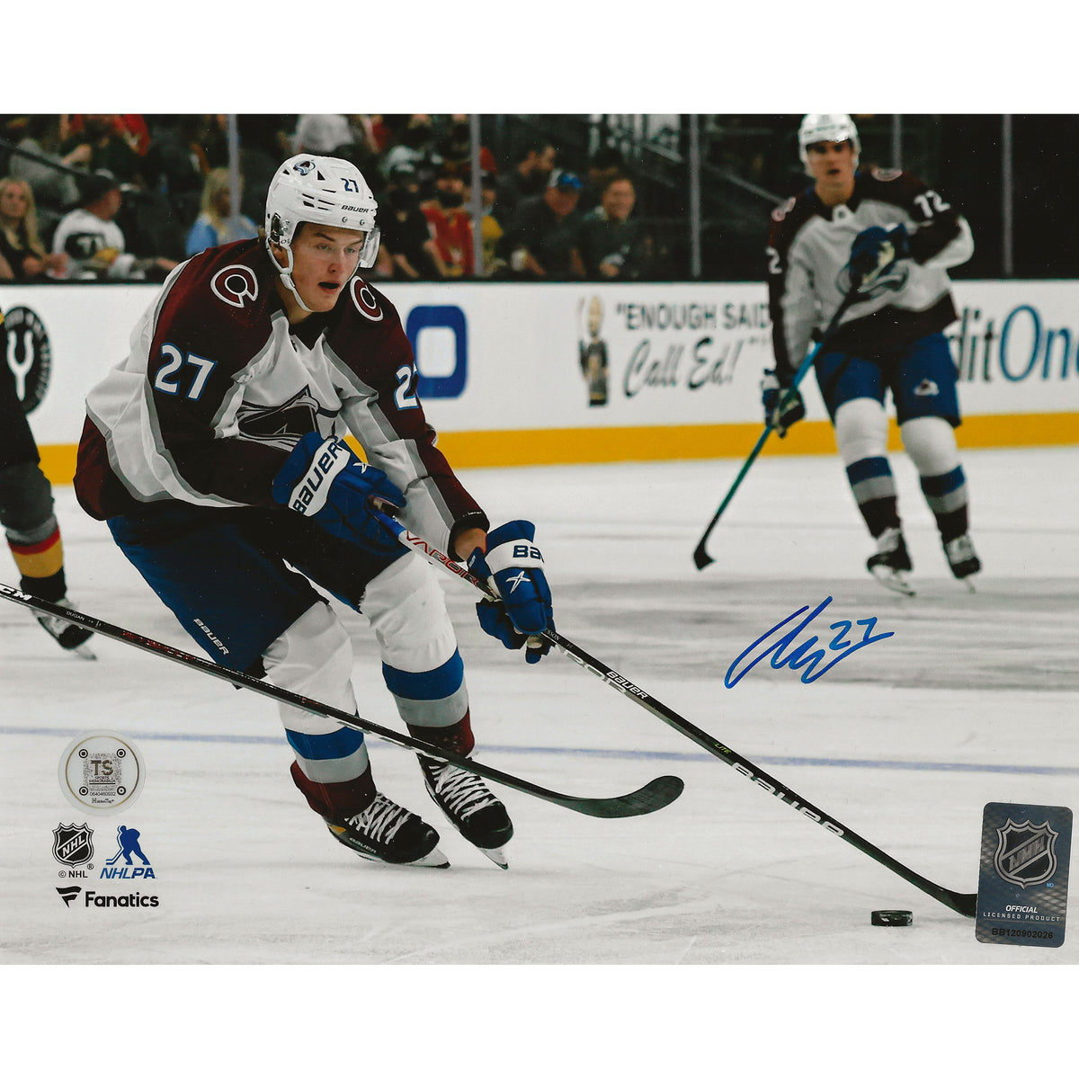 Oskar Olausson Autographed Colorado Avalanche Skating 8x10 Photo-1