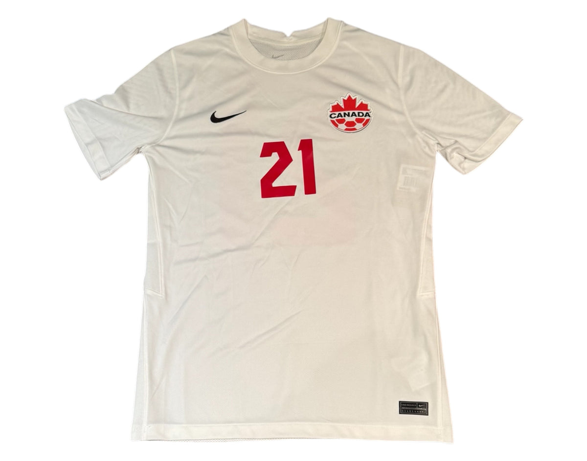 Jonathan Osorio Autographed Canada Men's National Team Nike Replica White Jersey-3