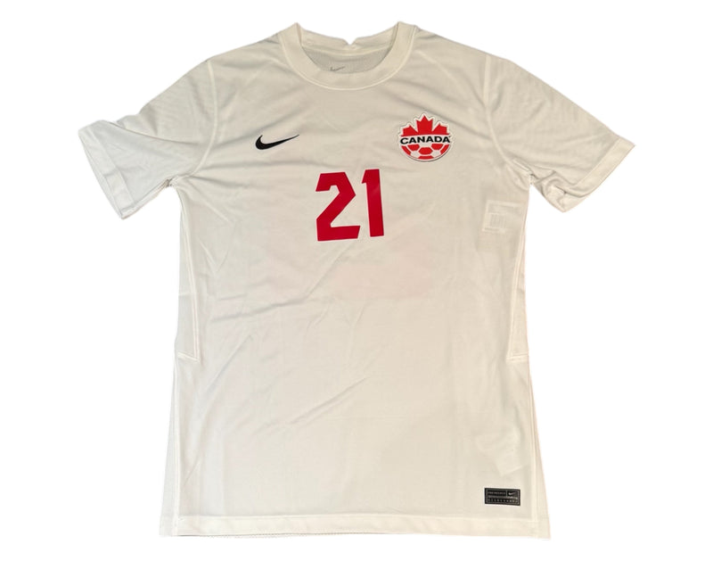 Jonathan Osorio Autographed Canada Men's National Team Nike Replica White Jersey-3