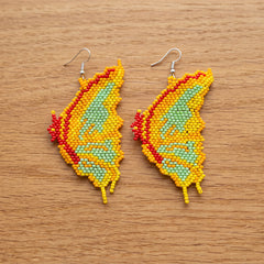Beaded Butterfly Earrings — Harvest Colourways-1