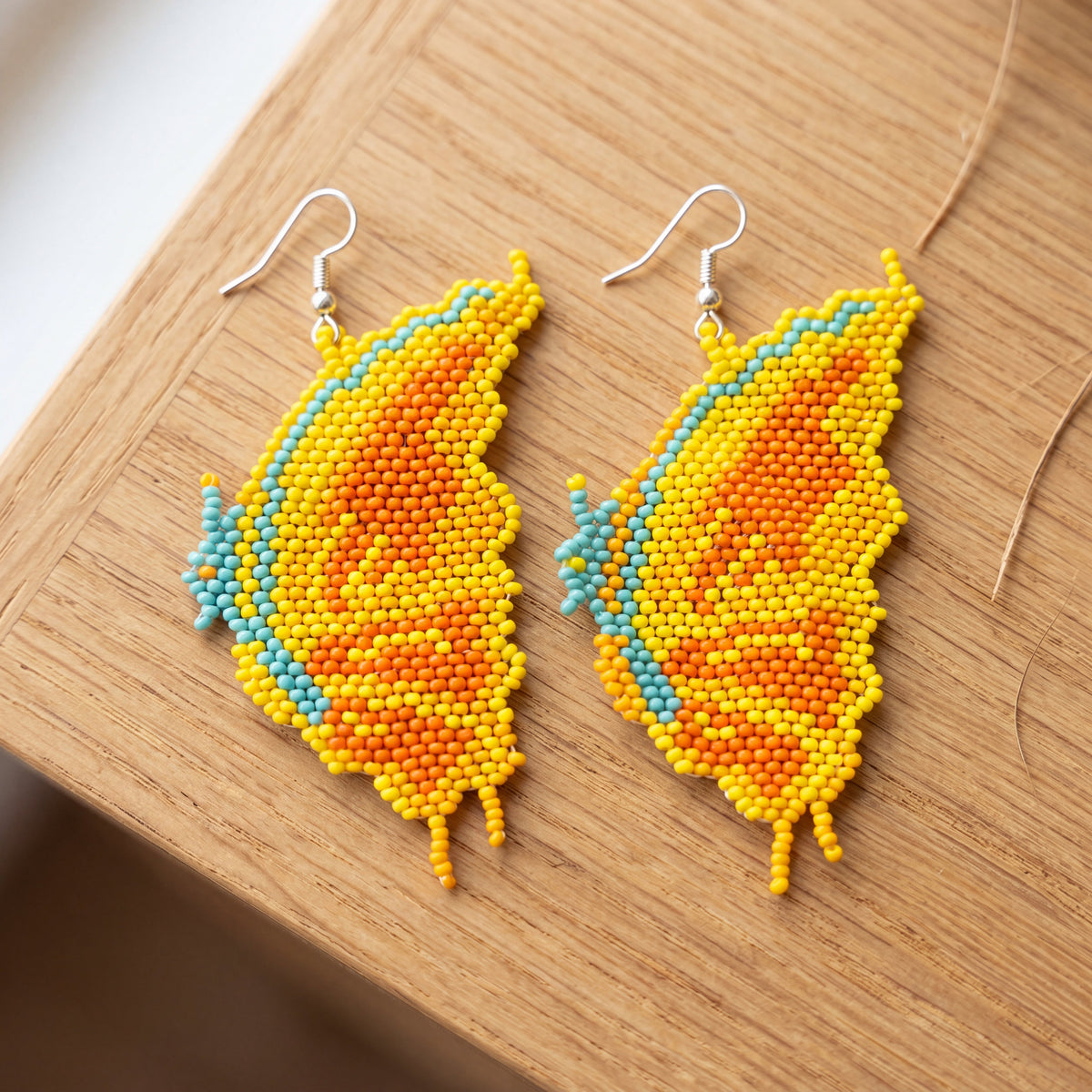 Beaded Butterfly Earrings — Harvest Colourways-2