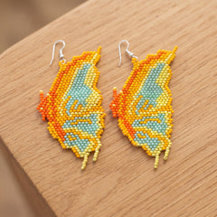 Beaded Butterfly Earrings — Harvest Colourways-3
