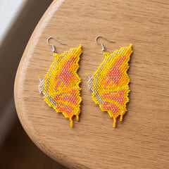 Beaded Butterfly Earrings — Harvest Colourways-4