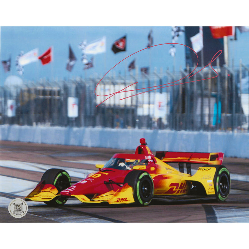 Alex Palou Autographed IndyCar DHL Around Turn 8x10 Photo-1