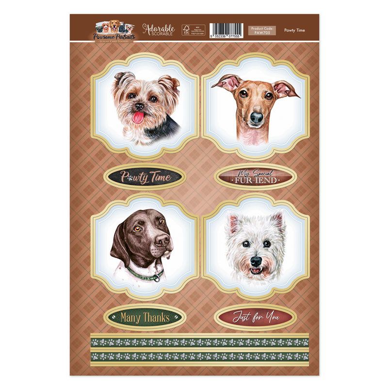 Pawty Time Card Topper Sheet-1