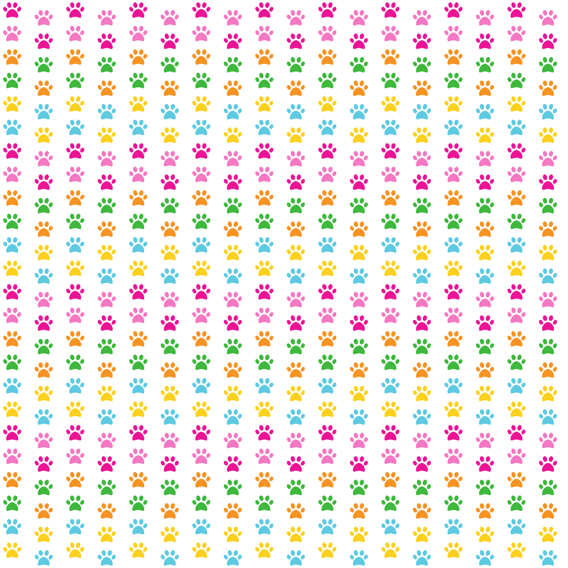 Little Girly Paw Prints Adhesive Vinyl-1