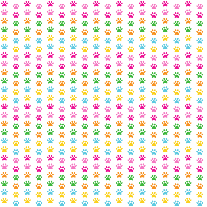 Little Girly Paw Prints Adhesive Vinyl-1