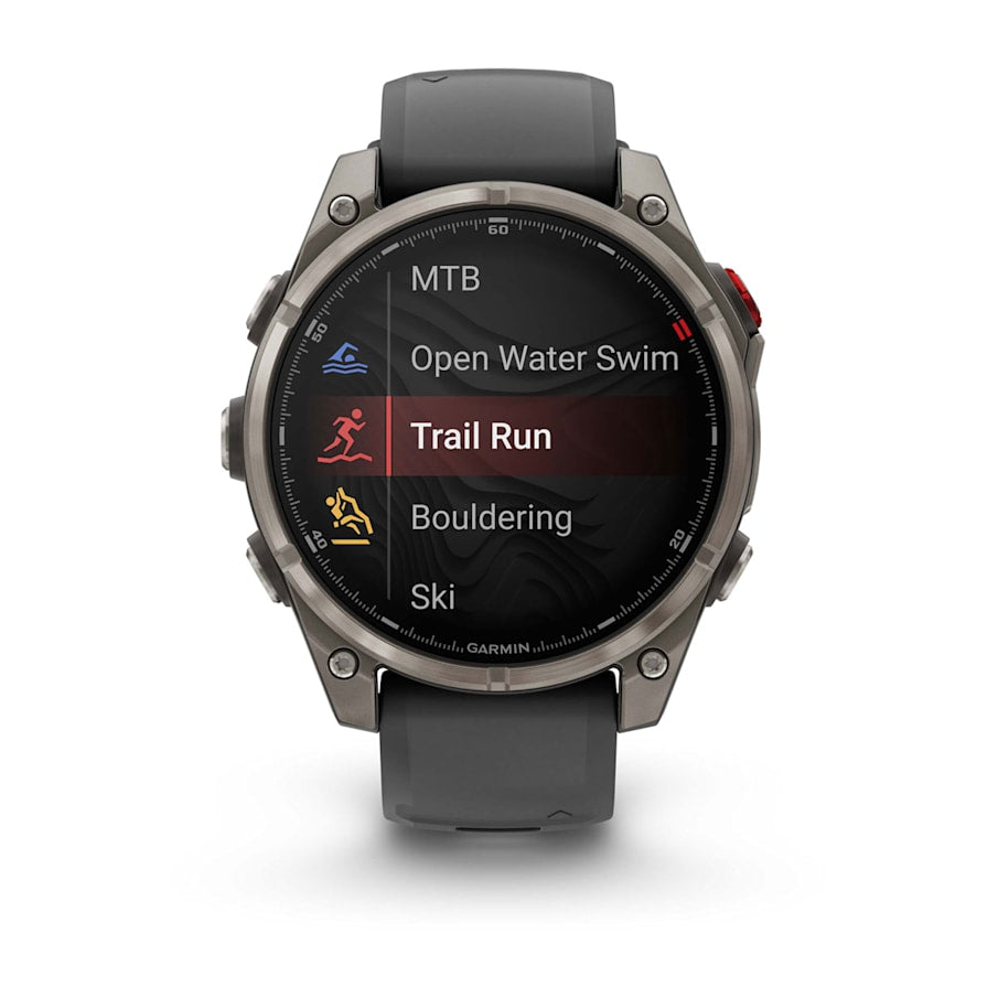 fēnix® 8 Pro – 47 mm, AMOLED Sapphire Titanium with Graphite/Black Silicone Band-4