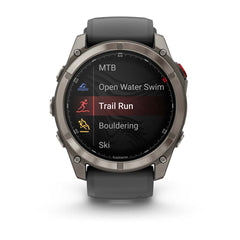 fēnix® 8 Pro – 51 mm AMOLED Sapphire Titanium with Graphite/Black Silicone Band-4