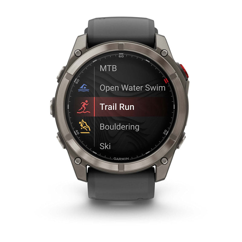 fēnix® 8 Pro – 51 mm AMOLED Sapphire Titanium with Graphite/Black Silicone Band-4