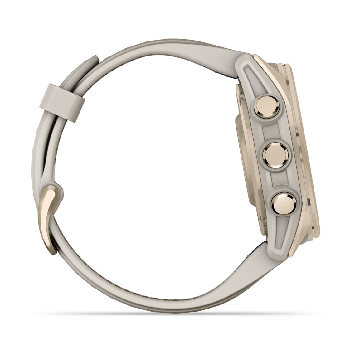 Fēnix® 8 – 43 mm AMOLED Soft Gold with Fog Gray/Dark Sandstone Band-5