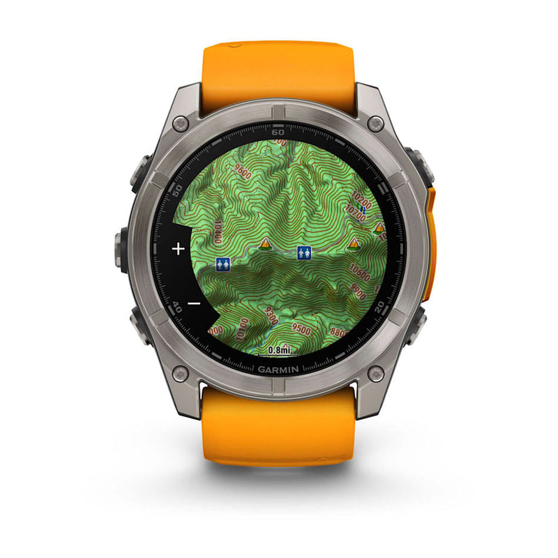 fēnix® 8 – 51 mm, AMOLED Sapphire, Titanium with Spark Orange/Graphite Band-5
