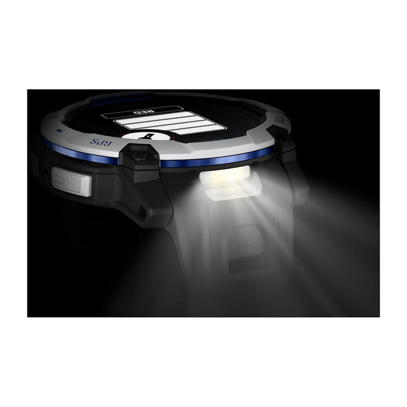 Instinct® 3 – 50 mm, Solar Whitestone with Black/Bolt Blue Band-6