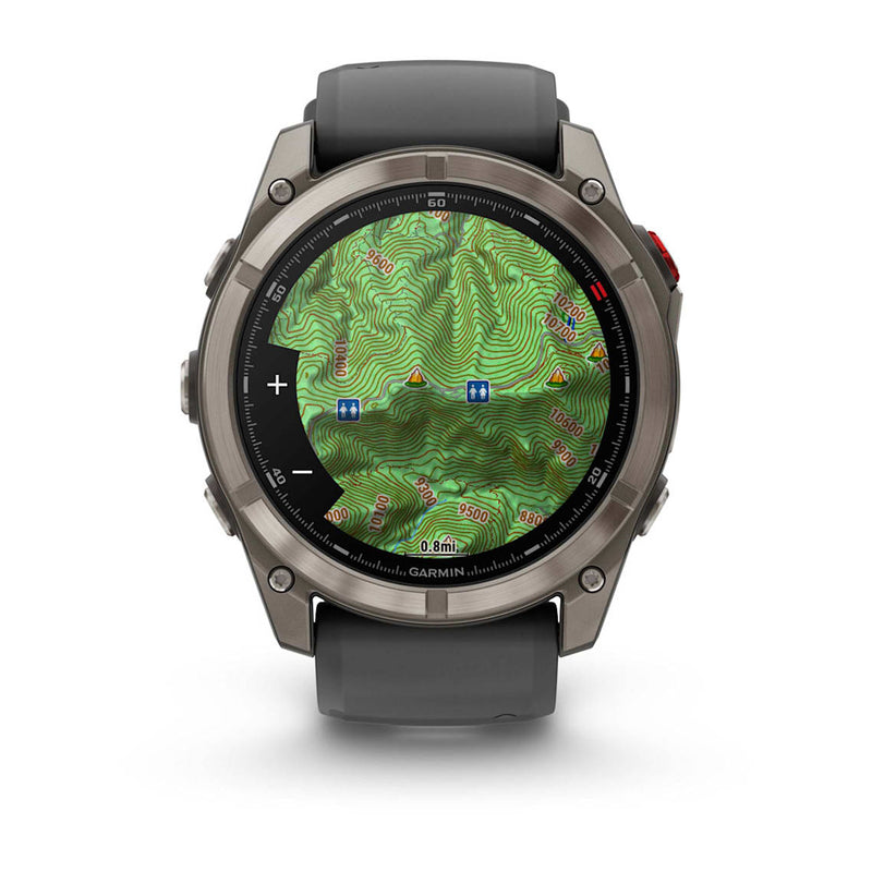 fēnix® 8 Pro – 51 mm AMOLED Sapphire Titanium with Graphite/Black Silicone Band-6