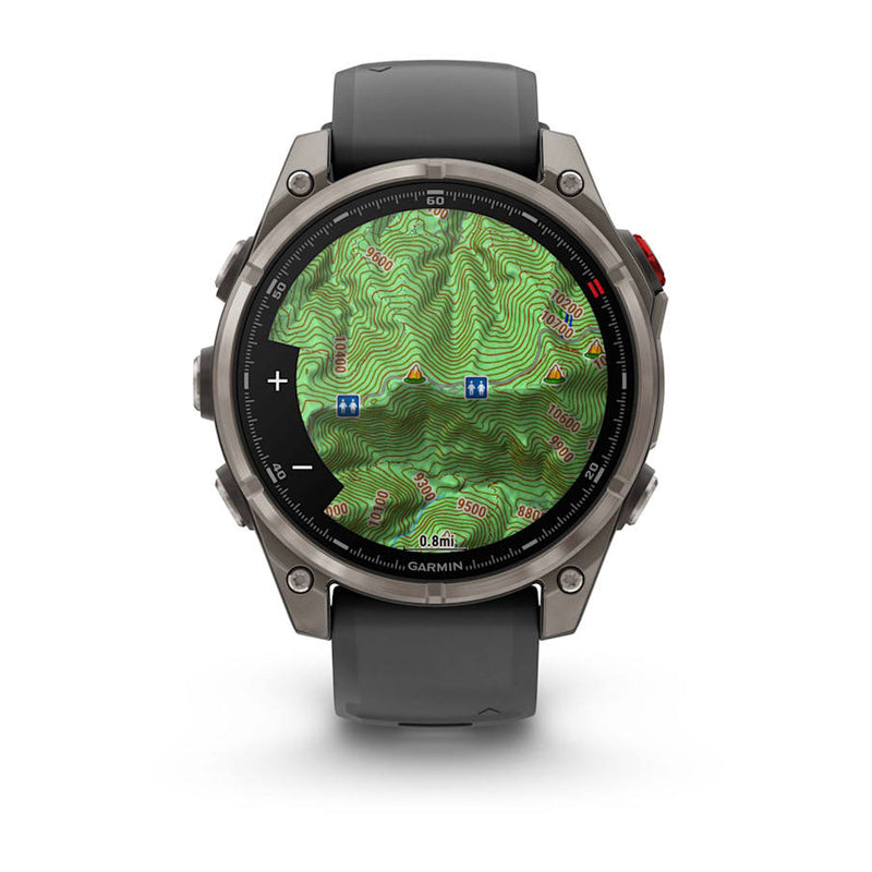 fēnix® 8 Pro – 47 mm, AMOLED Sapphire Titanium with Graphite/Black Silicone Band-6