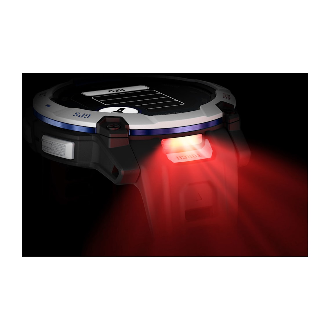 Instinct® 3 – 50 mm, Solar Whitestone with Black/Bolt Blue Band-7